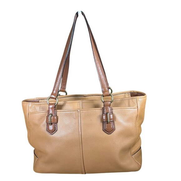 Coach Chelsea East West Jayden Carryall Leather Satchel in Camel - EUC! - Picture 9 of 14